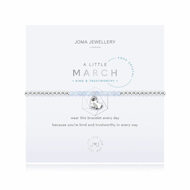 Hovedbilde Armbånd MARS fødselsstein Aqua Crystal Joma Jewellery