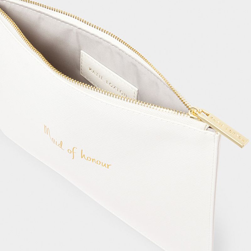 Clutch veske MAID OF HONOUR hvit Katie Loxton