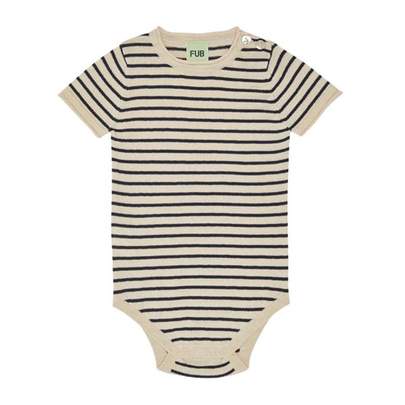 Baby Body Beige m striper Marineblå FUB 