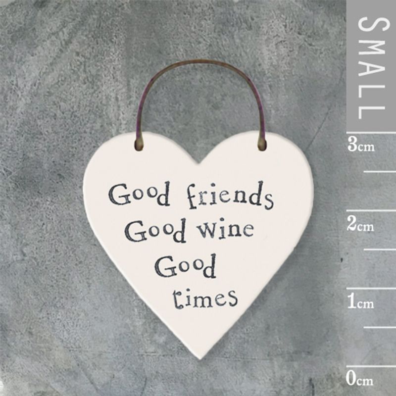 Mini skilt hjerte Good friends East of India