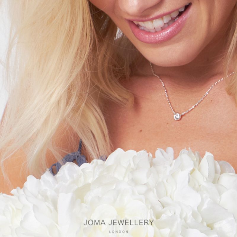 Brudesmykke sett Rund klar krystall Joma Jewellery