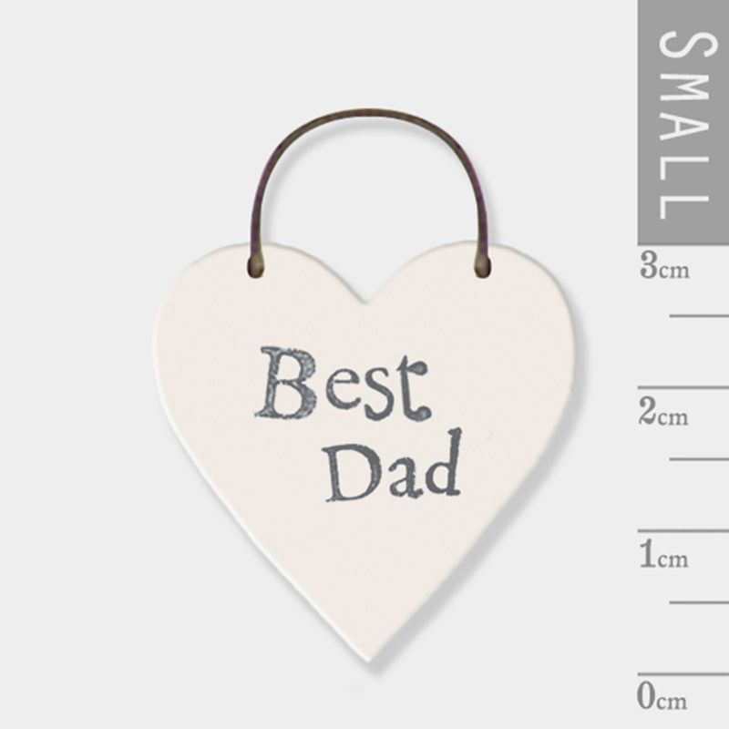 Mini skilt hjerte Best dad East of India
