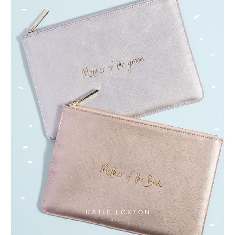 Clutch veske MOTHER OF THE BRIDE Gull metallic Katie Loxton