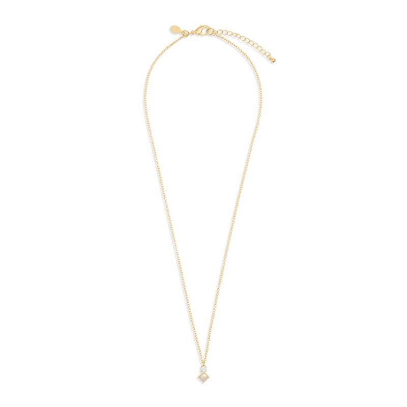 Smykke HALO PEARL Cubic Zirconia & Pearl Pedant gull Joma Jewell