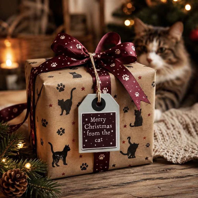 Tag Merry Christmas from the cat East of India 