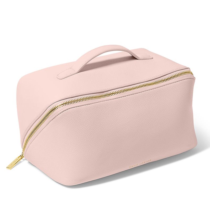 Toalettmappe m skrå glidelås rosa Katie Loxton