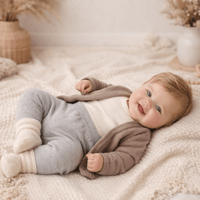 Hovedbilde Baby selebukse Merinoull Grå FUB