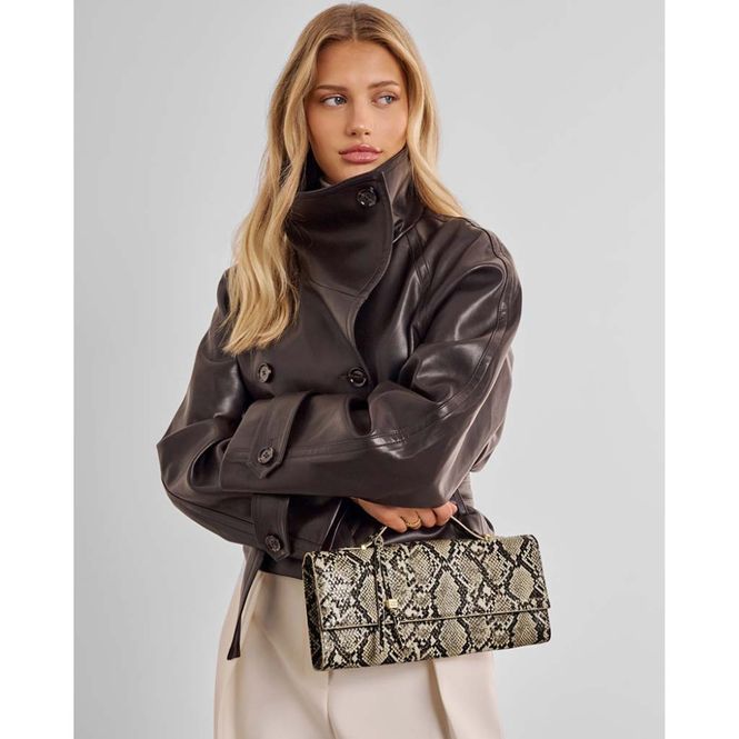 Hovedbilde Clutch - håndveske ALMA faux snake slangeskinn Katie Loxton 
