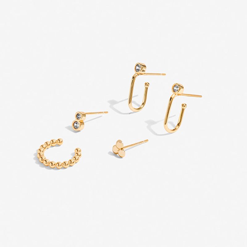 Øredobber STACKS OF STYLE sett 5 stk gull Joma Jewellery