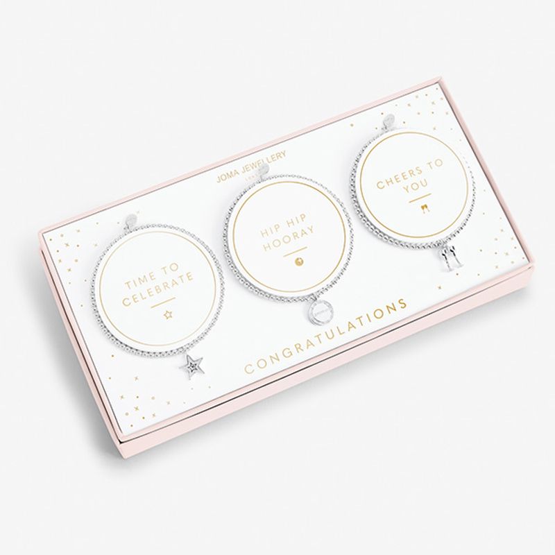 Gavesett CONGRATULATIONS 3 armbånd Joma Jewellery