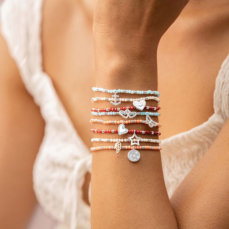 Armbånd BOHO BEADS FEATHER blå Joma Jewellery