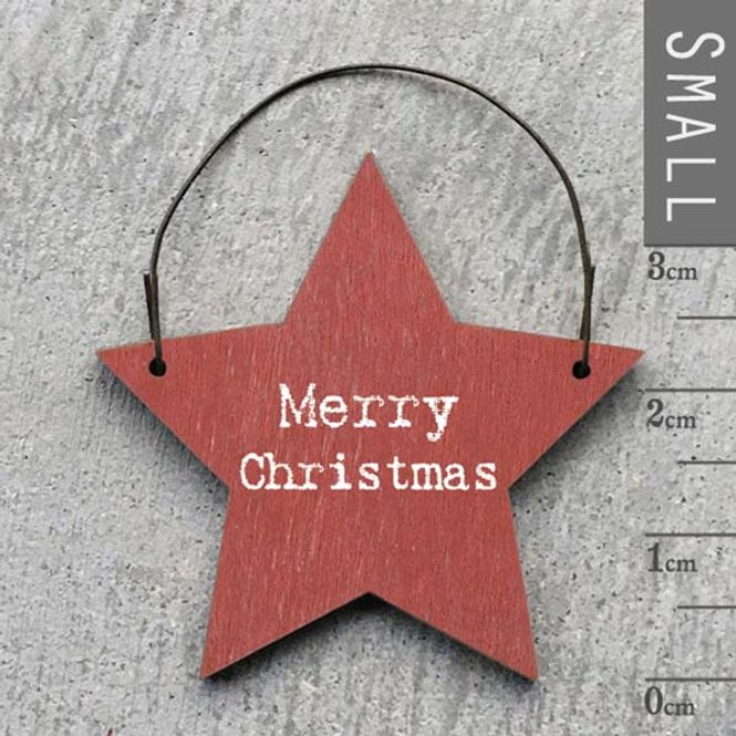 Hovedbilde Mini skilt stjerne Merry Christmas East of India 