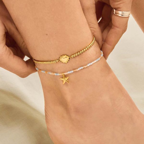 Ankelkjede MULTI STONE STARFISH Joma Jewellery 