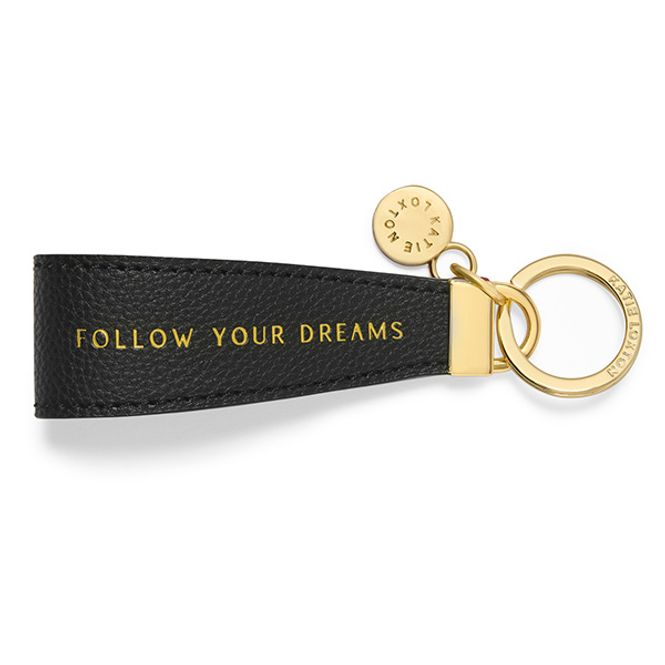 Hovedbilde Nøkkelring FOLLOW YOUR DREAMS svart Katie Loxton