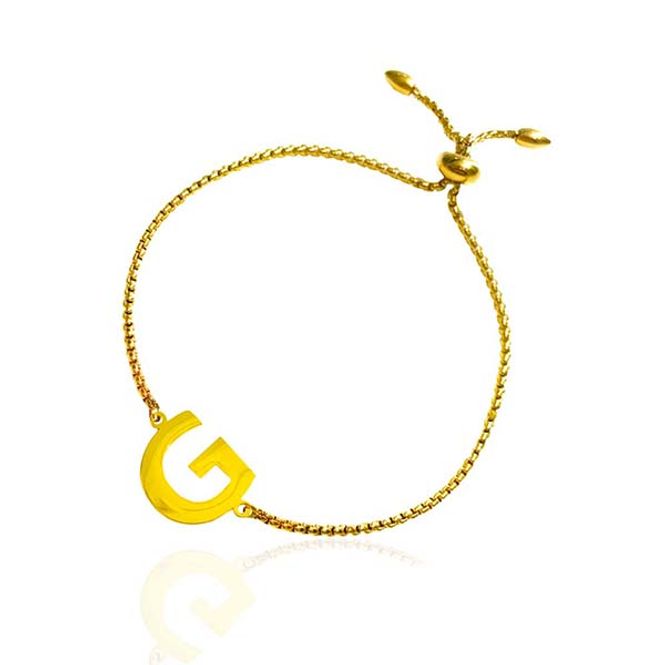 Hovedbilde Armbånd bokstav G gull Ioaku