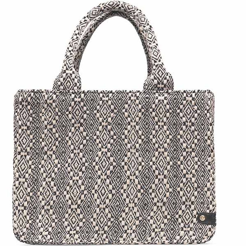 Shopper veske SUMMER SOUNDS sort mønster Depeche 