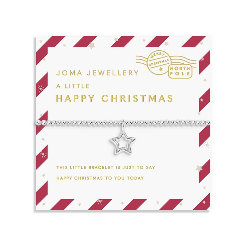 Gavesett Julestrømpe Armbånd - Hårspenner HAPPY CHRISTMAS Barn A Little Joma Jewellery 