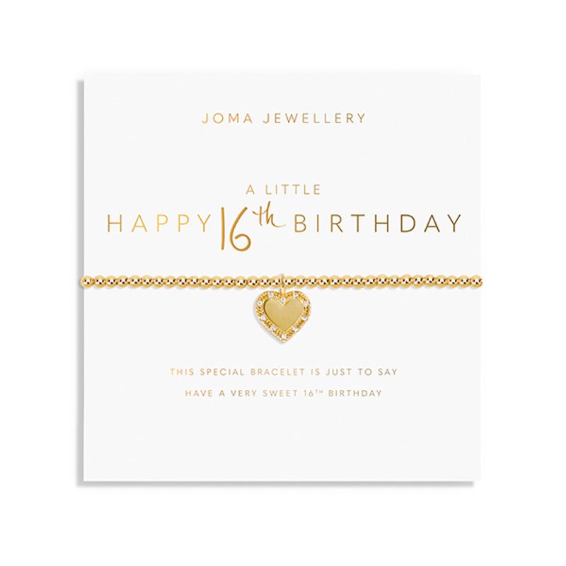 Armbånd HAPPY 16TH BIRTHDAY Gold A Little Joma Jewellery