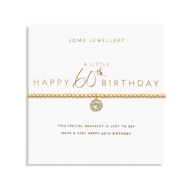 Hovedbilde Armbånd HAPPY 60TH BIRTHDAY Gold A Little Joma Jewellery