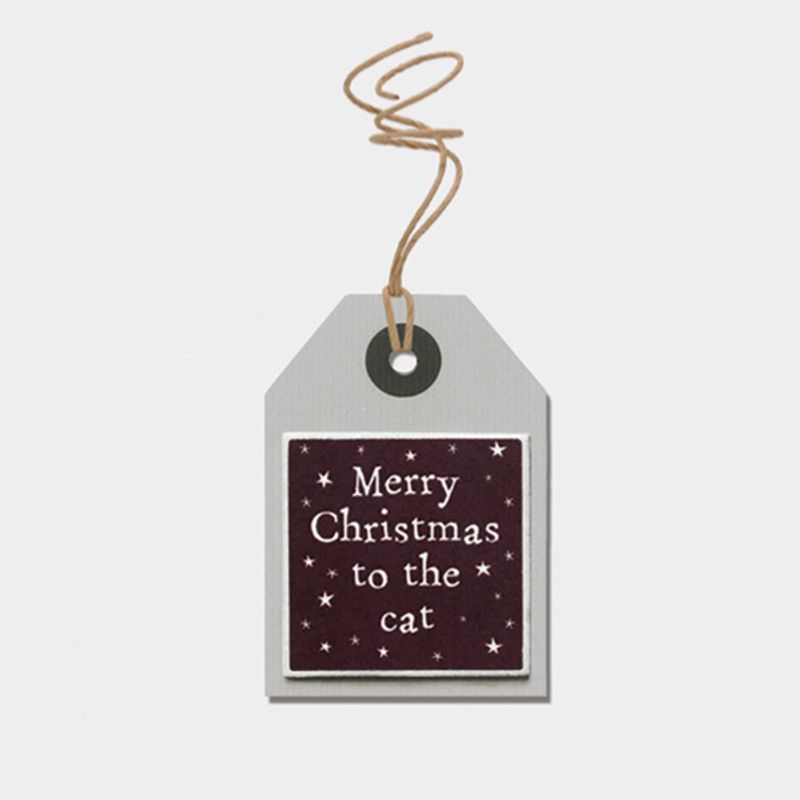 Tag Merry Christmas to the cat East of India 