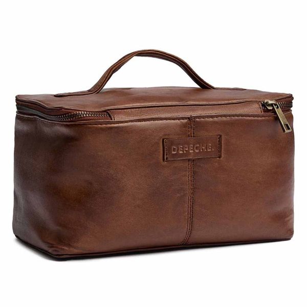 Toalettmappe POWER FIELD chesterfield brun Depeche