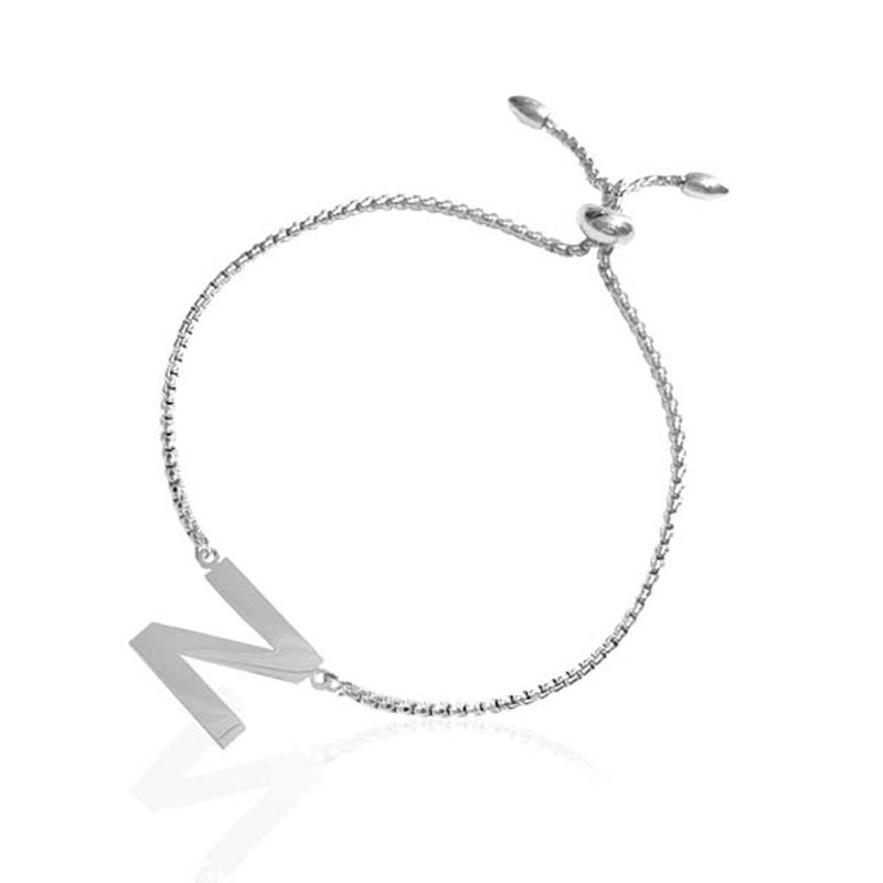 Armbånd bokstav N sølv Ioaku