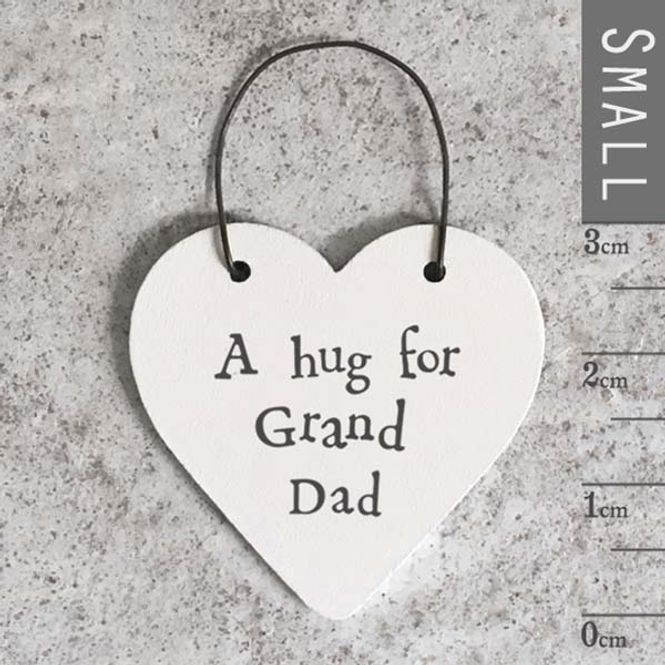 Hovedbilde Mini skilt A Hug hjerte for GrandDad East of India 