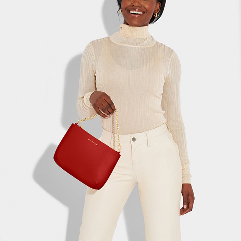 Clutch veske ASTRID CHAIN rød Katie Loxton