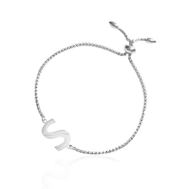 Hovedbilde Armbånd bokstav S sølv Ioaku